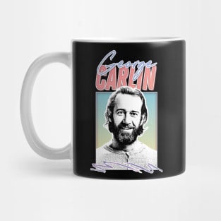 George Carlin / Retro Style Aesthetic Design Mug